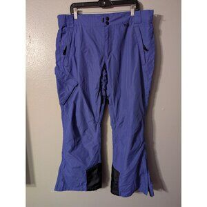 Slalom Women’s XL Blue Ski Snow Pants Fleece Lined Inner Gaiters Winter